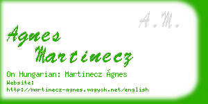 agnes martinecz business card